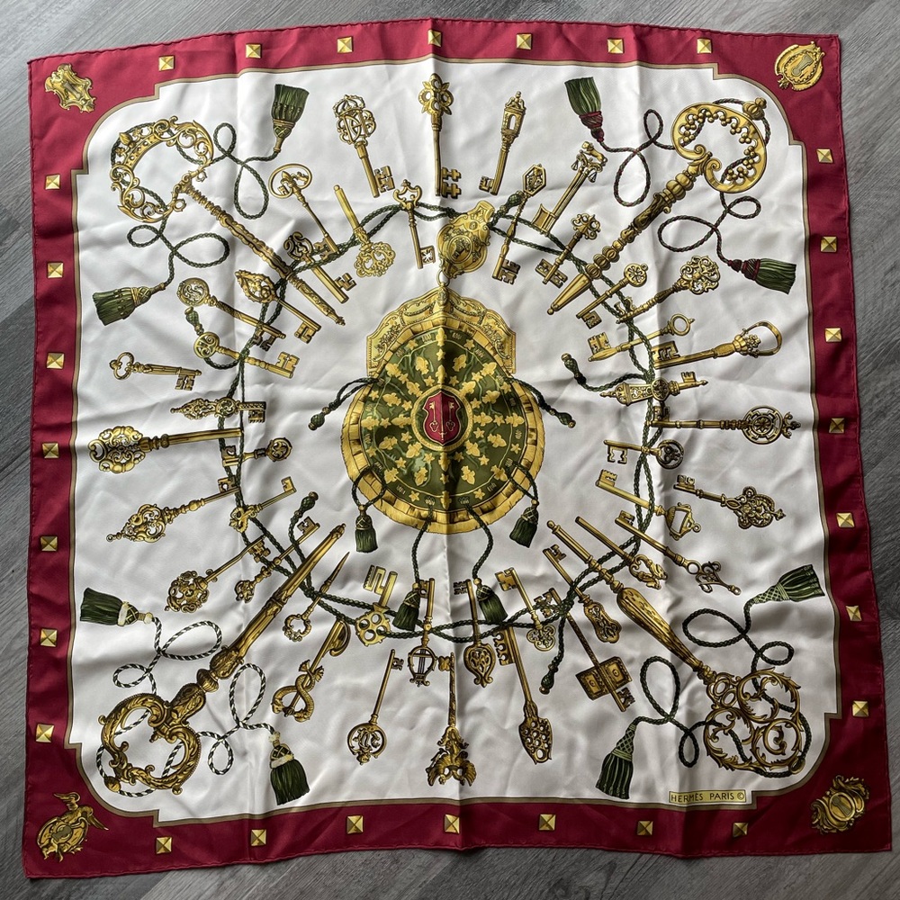 Hermes silk scarf 90cm - Les Clefs